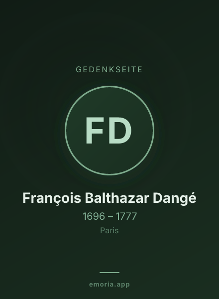 Gedenkportrait von François Balthazar Dangé