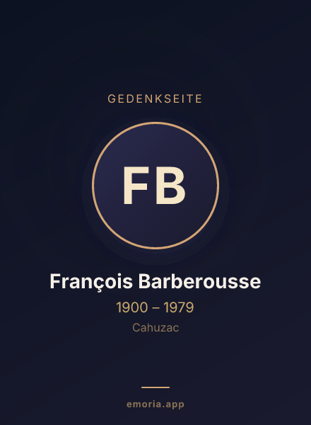 Gedenkportrait von François Barberousse