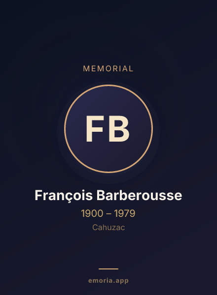 Memorial portrait of François Barberousse