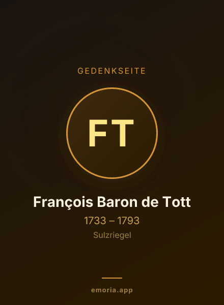 Gedenkportrait von François Baron de Tott