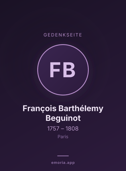 Gedenkportrait von François Barthélemy Beguinot