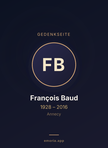 Gedenkportrait von François Baud
