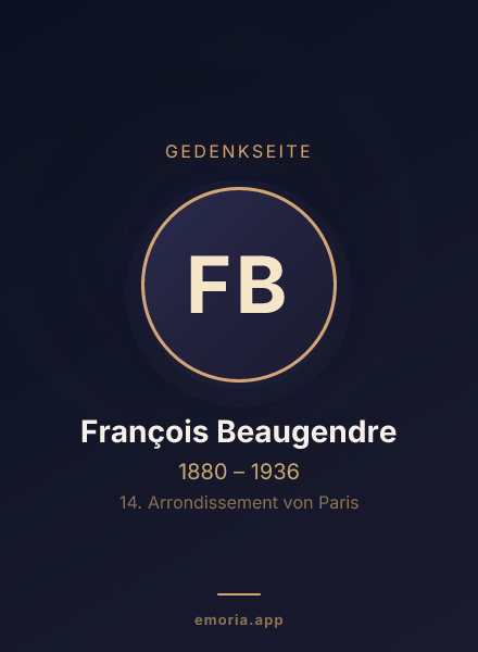 Gedenkportrait von François Beaugendre