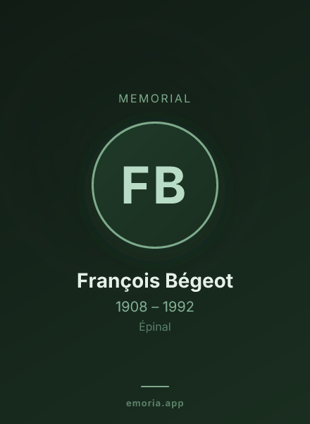 Memorial portrait of François Bégeot