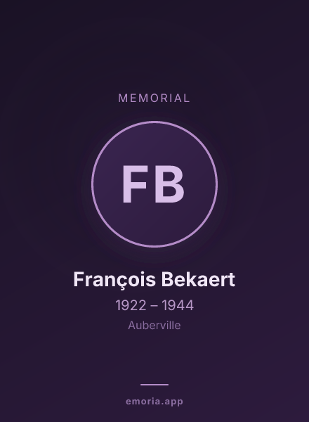 Memorial portrait of François Bekaert