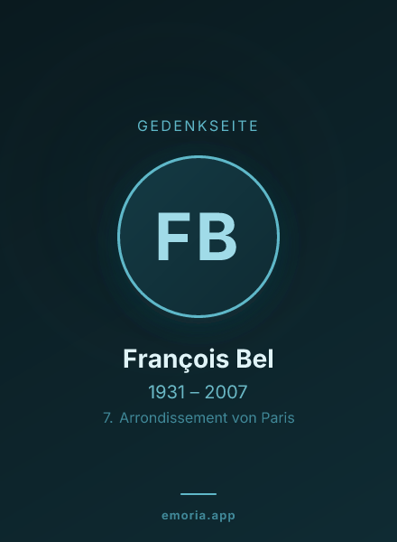 Gedenkportrait von François Bel
