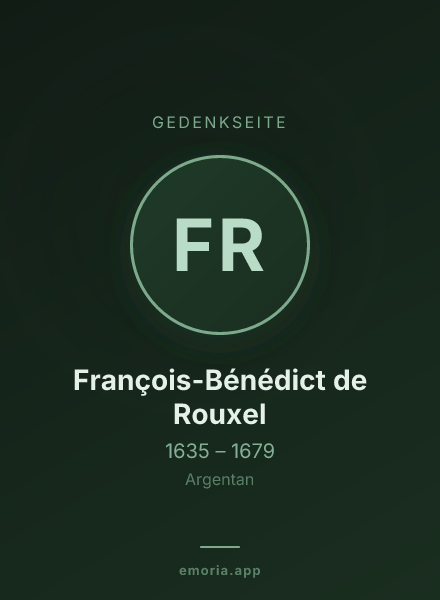 Gedenkportrait von François-Bénédict de Rouxel