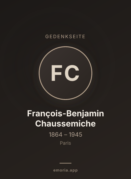 Gedenkportrait von François-Benjamin Chaussemiche