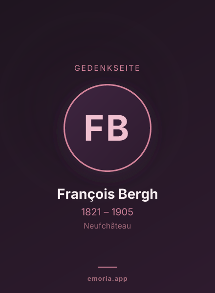 Gedenkportrait von François Bergh