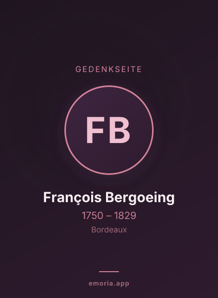 Gedenkportrait von François Bergoeing