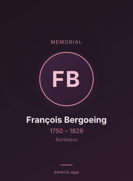 Memorial portrait of François Bergoeing