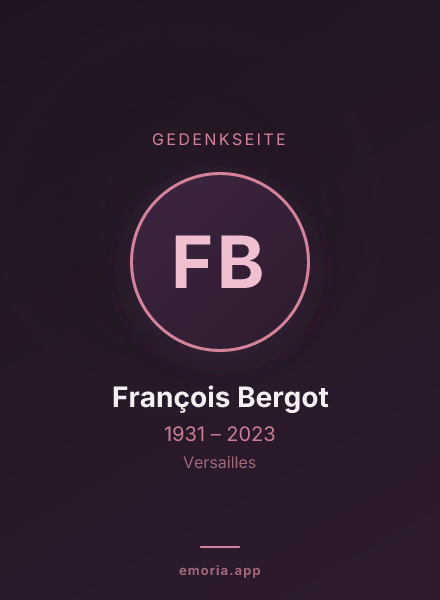 Gedenkportrait von François Bergot