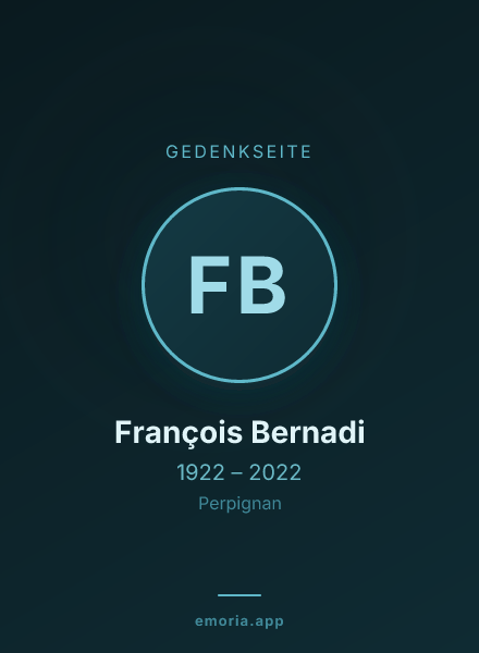 Gedenkportrait von François Bernadi