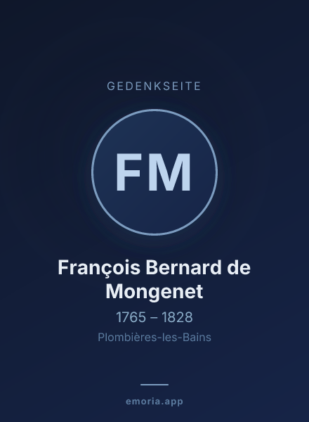 Gedenkportrait von François Bernard de Mongenet