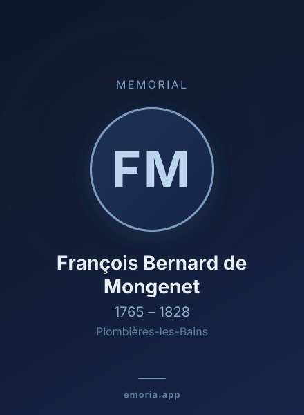 Memorial portrait of François Bernard de Mongenet