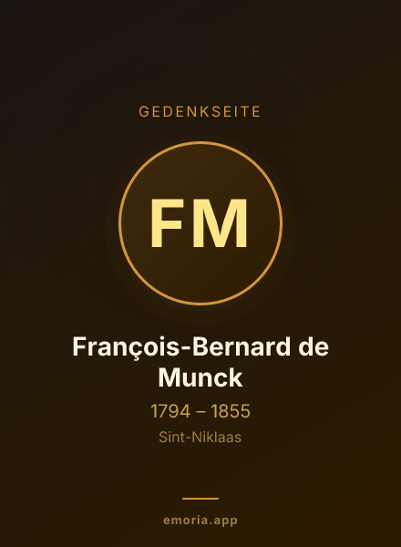 Gedenkportrait von François-Bernard de Munck