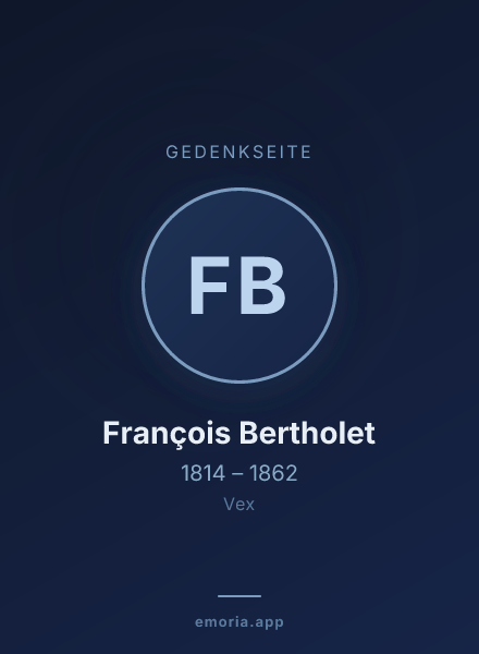 Gedenkportrait von François Bertholet