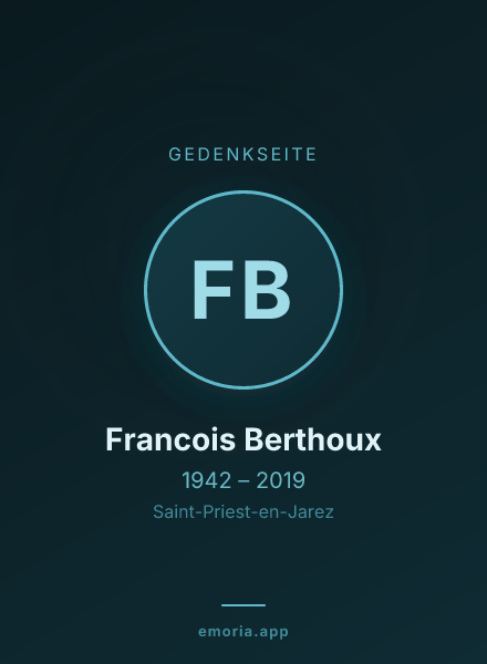 Gedenkportrait von Francois Berthoux