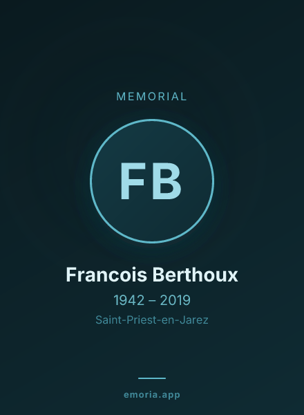 Memorial portrait of Francois Berthoux