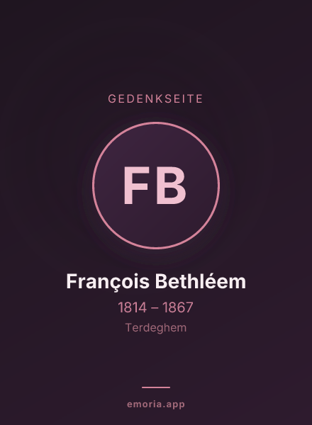 Gedenkportrait von François Bethléem