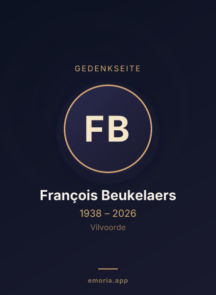 Gedenkportrait von François Beukelaers