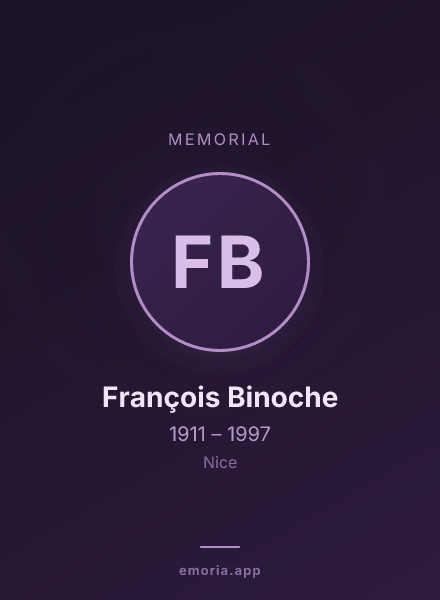 Memorial portrait of François Binoche