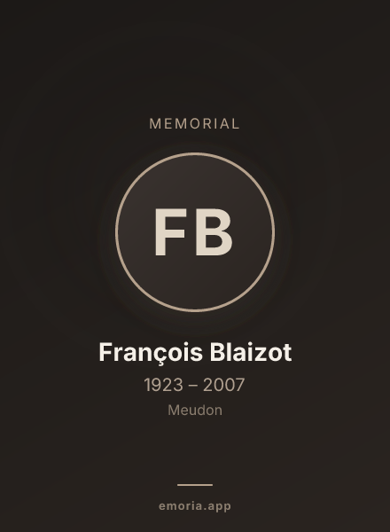 Memorial portrait of François Blaizot