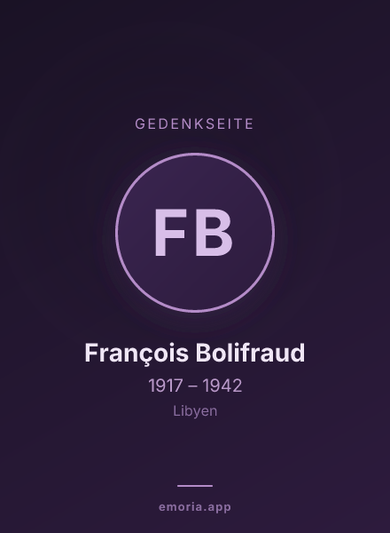 Gedenkportrait von François Bolifraud