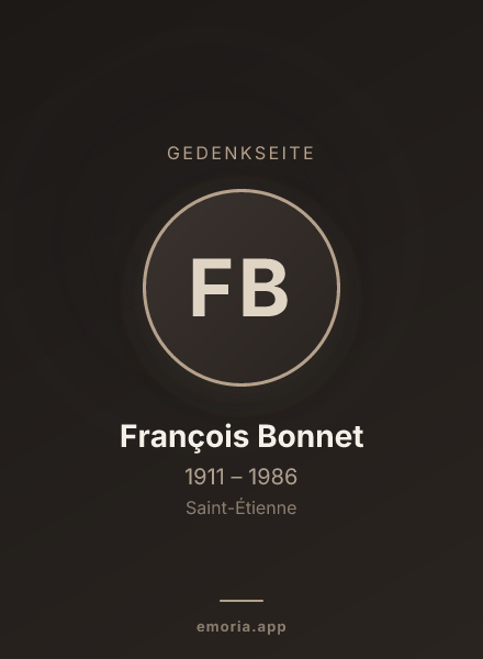 Gedenkportrait von François Bonnet