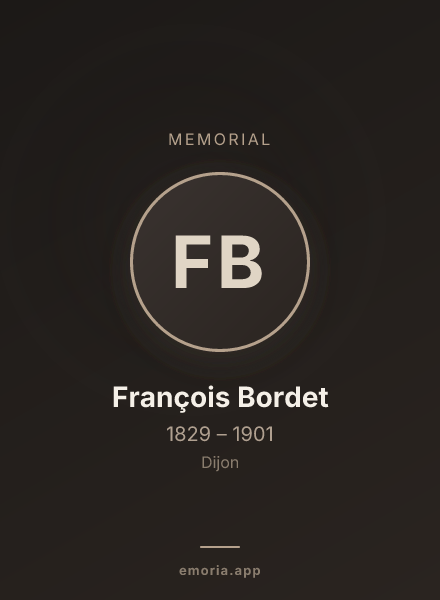 Memorial portrait of François Bordet
