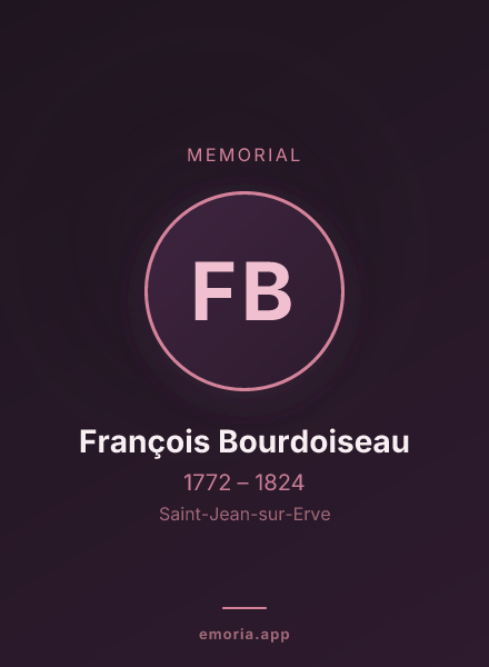 Memorial portrait of François Bourdoiseau