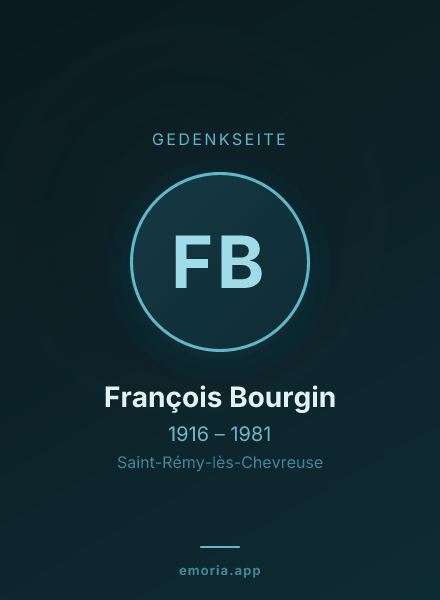 Gedenkportrait von François Bourgin