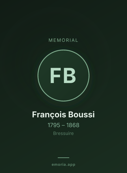 Memorial portrait of François Boussi