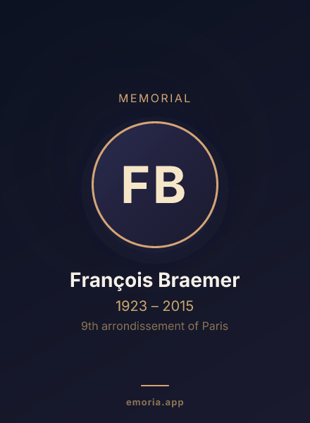 Memorial portrait of François Braemer