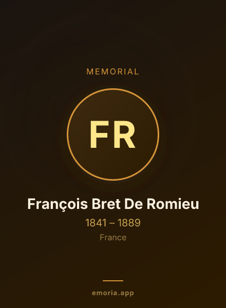 Memorial portrait of François Bret De Romieu