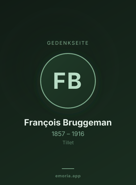 Gedenkportrait von François Bruggeman
