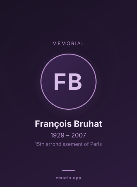 Memorial portrait of François Bruhat