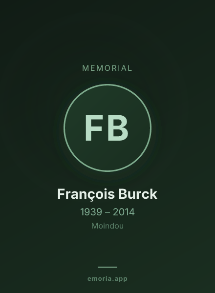 Memorial portrait of François Burck