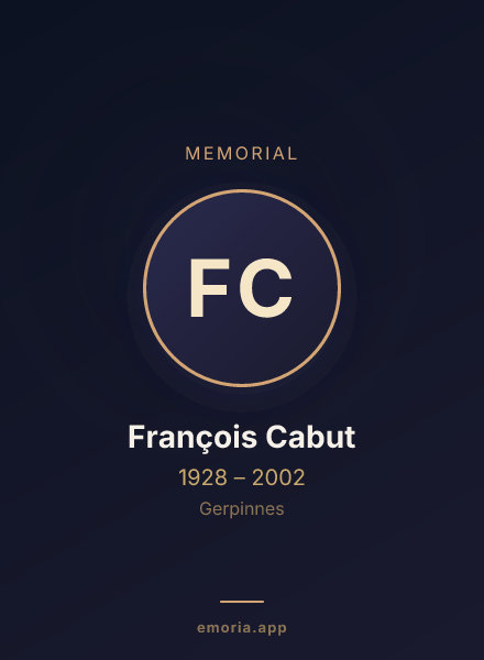 Memorial portrait of François Cabut