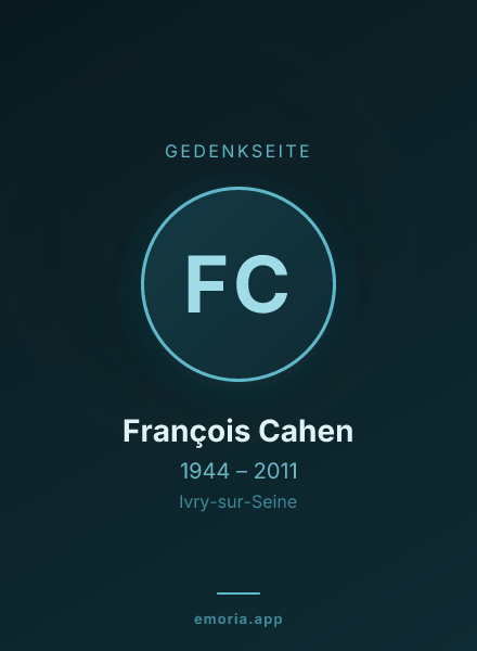 Gedenkportrait von François Cahen