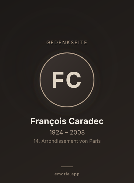 Gedenkportrait von François Caradec
