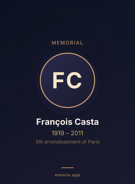 Memorial portrait of François Casta