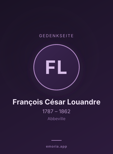 Gedenkportrait von François César Louandre