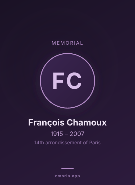 Memorial portrait of François Chamoux