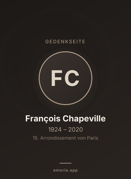 Gedenkportrait von François Chapeville