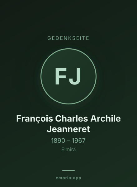 Gedenkportrait von François Charles Archile Jeanneret
