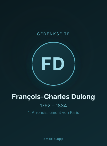 Gedenkportrait von François-Charles Dulong
