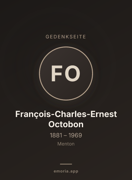 Gedenkportrait von François-Charles-Ernest Octobon