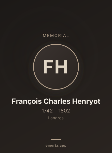 Memorial portrait of François Charles Henryot
