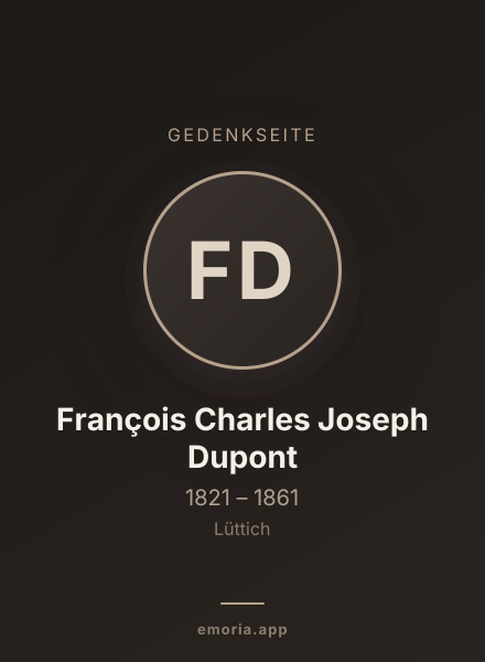 Gedenkportrait von François Charles Joseph Dupont